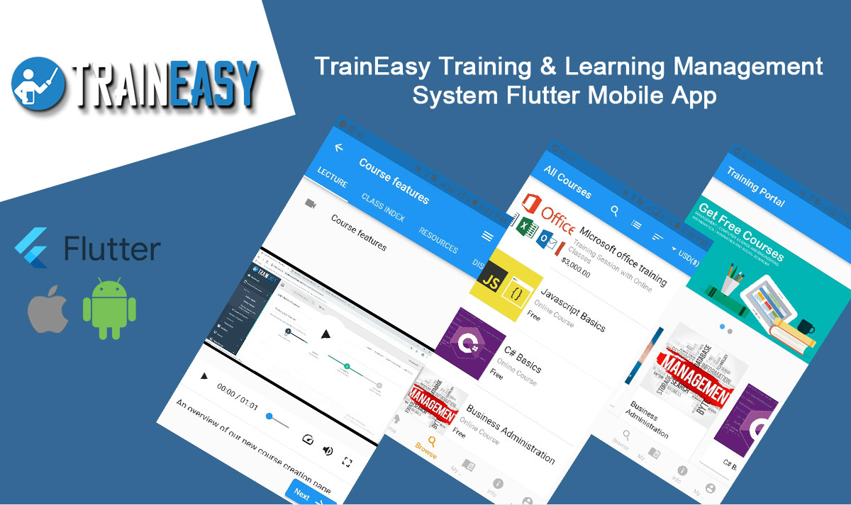 Learning Management System Flutter App - TrainEasy - 1